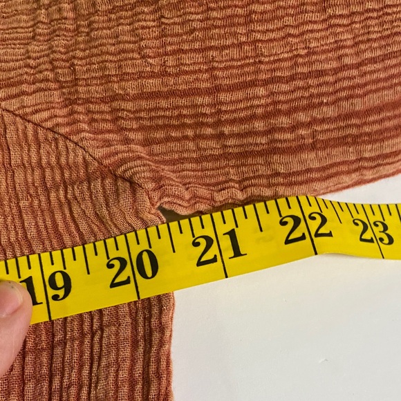 Kyla Seo Cotton Rust Terracotta Women's Tunic Top Bohemian Chic Style Soulful - Picture 10 of 11